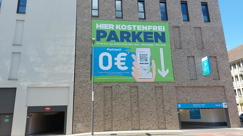 APCOA Standort Forum Krefeld - 1. monat kostenfrei parken mit APCOA FLOW